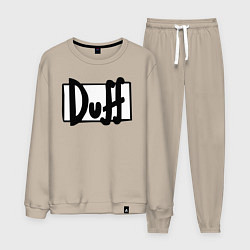 Костюм хлопковый мужской Duff, цвет: миндальный