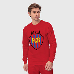 Костюм хлопковый мужской Barca FCB, цвет: красный — фото 2
