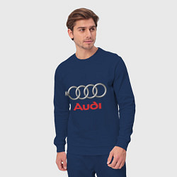 Костюм хлопковый мужской Audi, цвет: тёмно-синий — фото 2