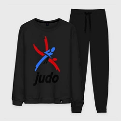 Костюм хлопковый мужской Judo Emblem, цвет: черный
