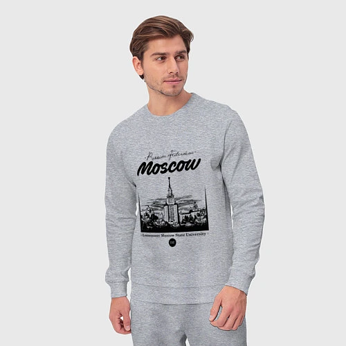 Мужской костюм Moscow State University / Меланж – фото 3