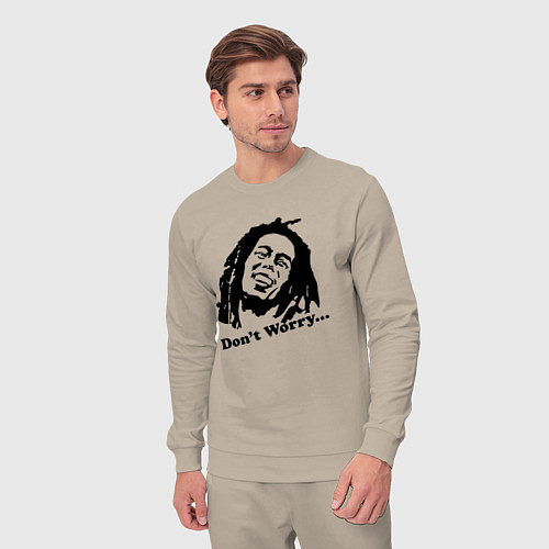 Мужской костюм Bob Marley: Don't worry / Миндальный – фото 3