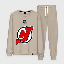 Костюм хлопковый мужской New Jersey Devils: Kovalchuk 17, цвет: миндальный