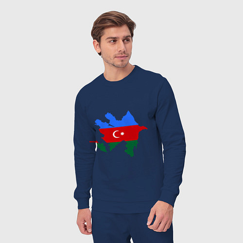 Мужской костюм Azerbaijan map / Тёмно-синий – фото 3