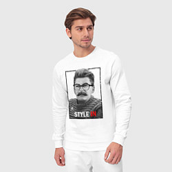 Костюм хлопковый мужской Stalin: Style in, цвет: белый — фото 2