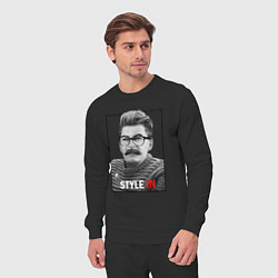 Костюм хлопковый мужской Stalin: Style in, цвет: черный — фото 2