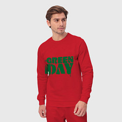 Костюм хлопковый мужской Green Day, цвет: красный — фото 2