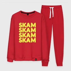 Костюм хлопковый мужской Skam Skam, цвет: красный