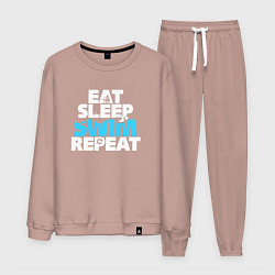 Мужской костюм Eat sleep swim repeat