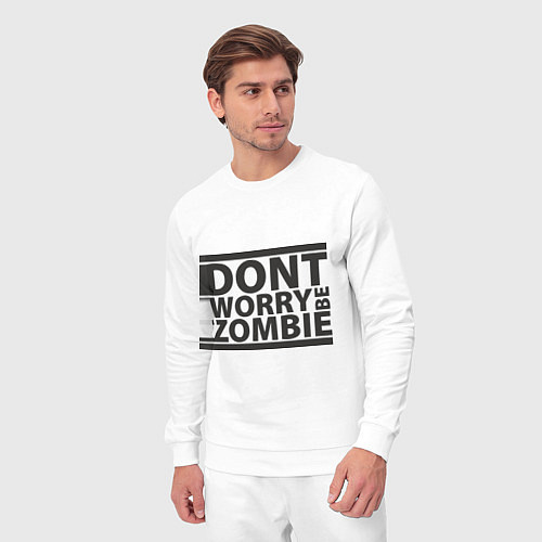 Мужской костюм Dont worry be zombie / Белый – фото 3