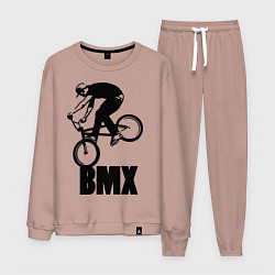 Костюм хлопковый мужской BMX 3, цвет: пыльно-розовый