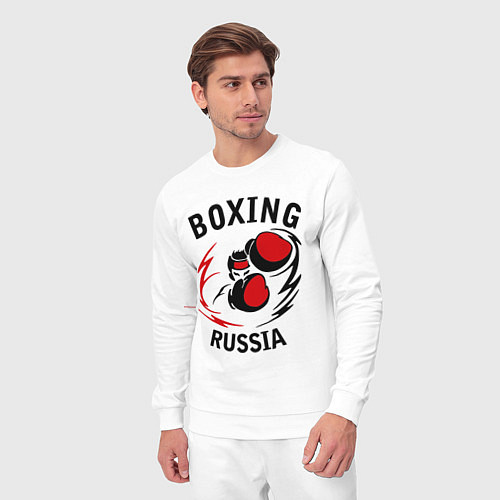 Мужской костюм Boxing Russia Forever / Белый – фото 3