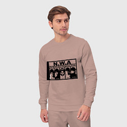 Костюм хлопковый мужской NWA, цвет: пыльно-розовый — фото 2