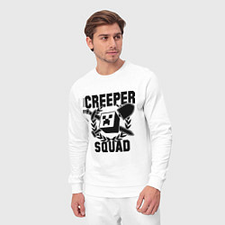 Костюм хлопковый мужской Creeper Squad, цвет: белый — фото 2