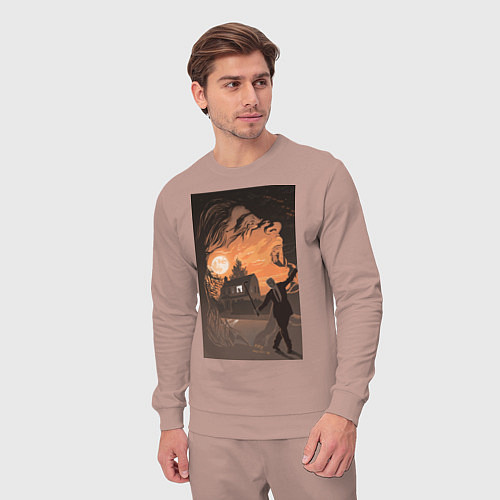 Мужской костюм Лиланд Палмер - огонь иди со мной / Пыльно-розовый – фото 3