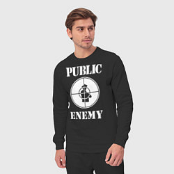 Костюм хлопковый мужской Public Enemy, цвет: черный — фото 2
