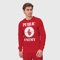 Костюм хлопковый мужской Public Enemy, цвет: красный — фото 2