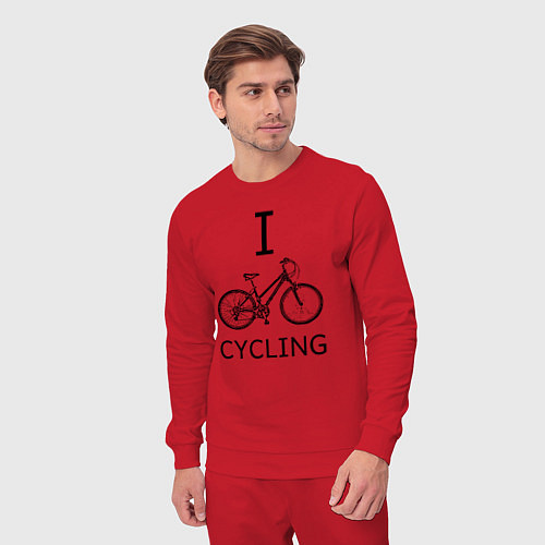 Мужской костюм I love cycling / Красный – фото 3