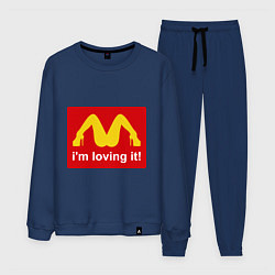 Костюм хлопковый мужской Im lovin it!, цвет: тёмно-синий