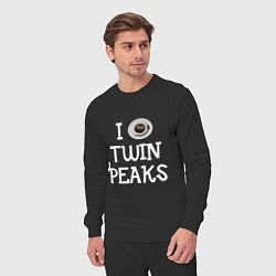 Костюм хлопковый мужской I love Twin Peaks, цвет: черный — фото 2