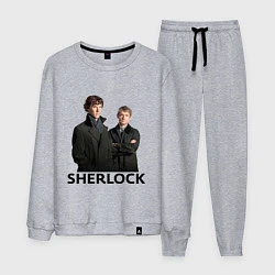 Костюм хлопковый мужской Sherlock, цвет: меланж