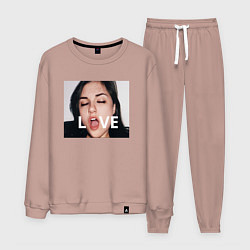 Костюм хлопковый мужской Sasha Grey LOVE, цвет: пыльно-розовый
