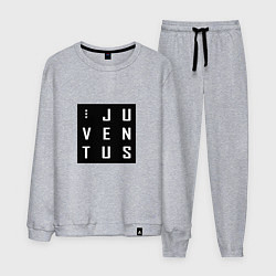 Костюм хлопковый мужской Juventus FC: Black Collection, цвет: меланж