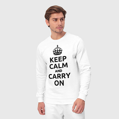 Мужской костюм Keep Calm & Carry On / Белый – фото 3