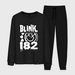 Костюм хлопковый мужской Blink-182, цвет: черный