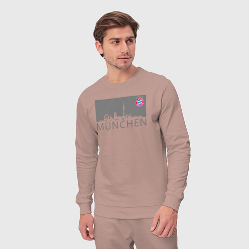 Мужской костюм Bayern Munchen - Munchen City grey 2022 / Пыльно-розовый – фото 3
