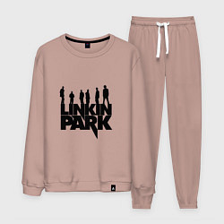 Костюм хлопковый мужской Linkin Park, цвет: пыльно-розовый