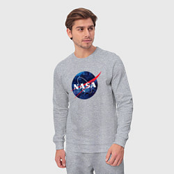 Костюм хлопковый мужской NASA: Cosmic Logo, цвет: меланж — фото 2