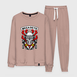 Костюм хлопковый мужской Megadeth Rocker, цвет: пыльно-розовый
