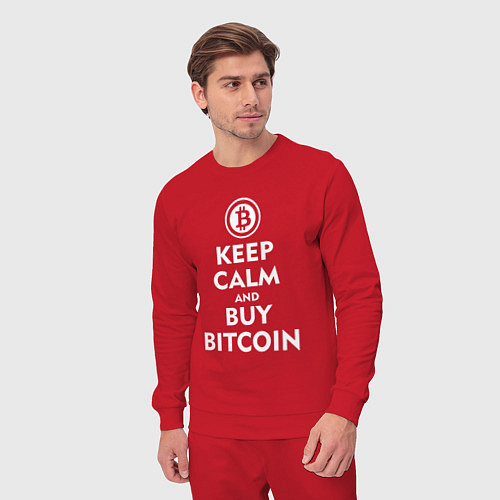 Мужской костюм Keep Calm & Buy Bitcoin / Красный – фото 3