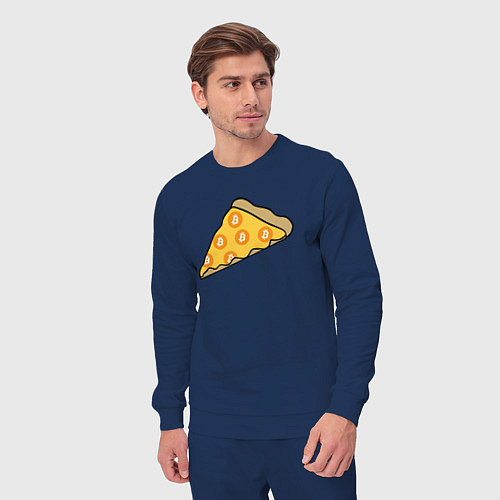 Мужской костюм Bitcoin Pizza / Тёмно-синий – фото 3
