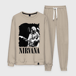 Костюм хлопковый мужской Black Nirvana, цвет: миндальный