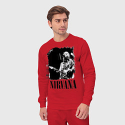 Костюм хлопковый мужской Black Nirvana, цвет: красный — фото 2