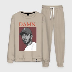 Костюм хлопковый мужской Kendrick Lamar: DAMN, цвет: миндальный