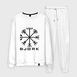 Костюм хлопковый мужской Bjork Rune, цвет: белый