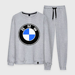 Костюм хлопковый мужской Logo BMW, цвет: меланж