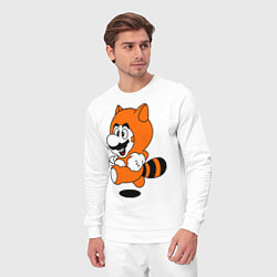 Костюм хлопковый мужской Mario In Tanooki Suit, цвет: белый — фото 2