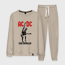 Костюм хлопковый мужской AC/DC: Stiff Upper Lip, цвет: миндальный