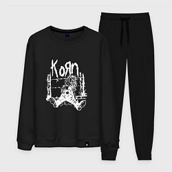 Костюм хлопковый мужской Korn, цвет: черный
