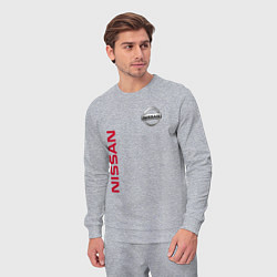 Костюм хлопковый мужской Nissan Style, цвет: меланж — фото 2