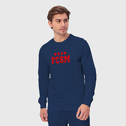 Костюм хлопковый мужской FCSM Club, цвет: тёмно-синий — фото 2