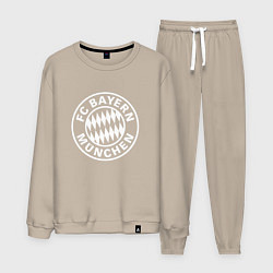 Костюм хлопковый мужской FC Bayern Munchen, цвет: миндальный