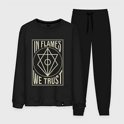 Костюм хлопковый мужской In Flames: We Trust, цвет: черный