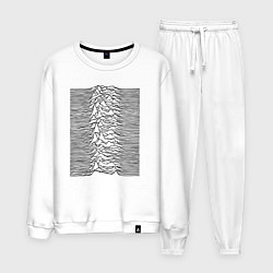 Костюм хлопковый мужской Unknown Pleasures, цвет: белый