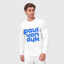 Костюм хлопковый мужской Paul van Dyk: Filled, цвет: белый — фото 2