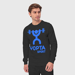 Костюм хлопковый мужской Yopta Sport, цвет: черный — фото 2